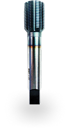 Steel screw thread tap for machining internal threads.