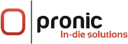 Pronic logo with a red rounded-square icon, a vertical separator line, and the text "pronic In-die solutions".